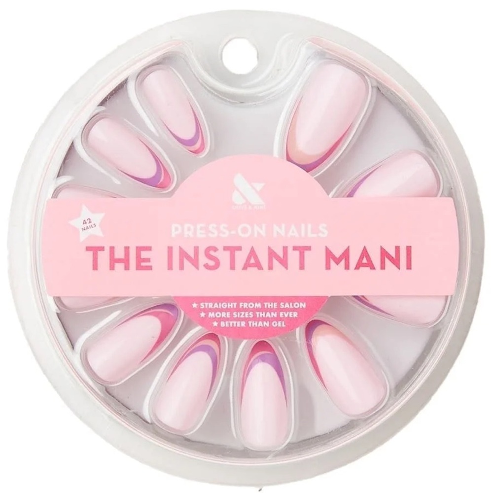 Double French Twist | Olive & June Instant Mani Press-On Nails, Almond, Long